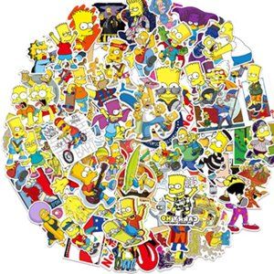 NWT-Simpsons Vinyl Waterproof Stickers Decals 96 PCS